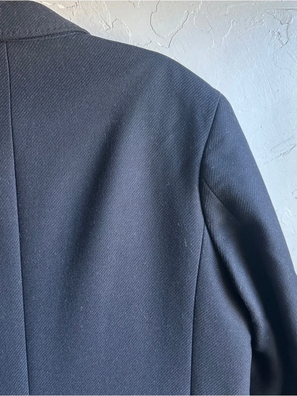 Banana Republic Italian Wool Blazer‎ Black Minimalist Tailored Coat M Business